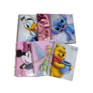 Cuaderno Espiral A4 100hjs Cuadros Pasta Dura Mujer Disney